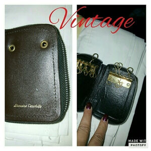 Vintage cowhide leather‎ keycase